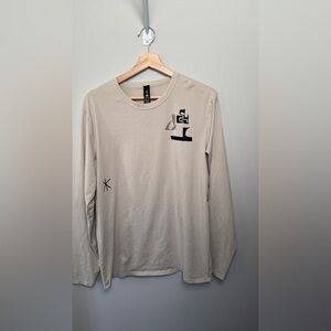 lululemon athletica Beige Long Sleeve Tee with Black Graphic